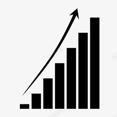 经济增长图表统计信息图表图标图标