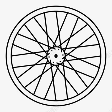 自行车骑手自行车轮子轮辐轮子自行车图标图标