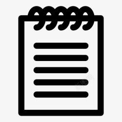 矢量简单记事本记事本文本简单图标高清图片