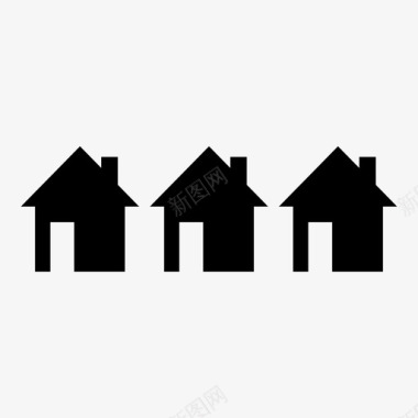 建筑与城市邻居房屋住宅图标图标