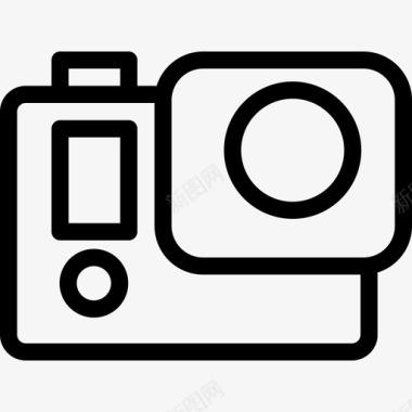 影像记录gopro线图标可安装图标