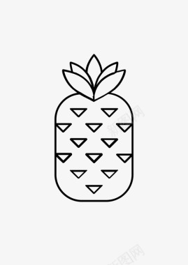 菠萝水果菠萝清爽营养图标图标