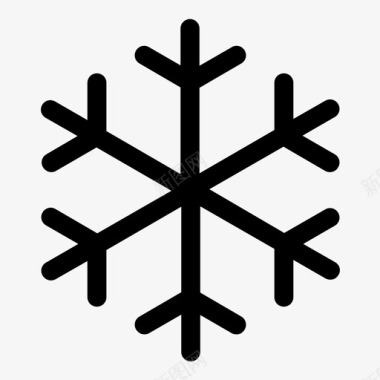 透明雪花雪花简单形状图标图标