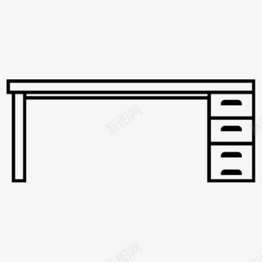 竹架子办公桌家具办公室图标图标