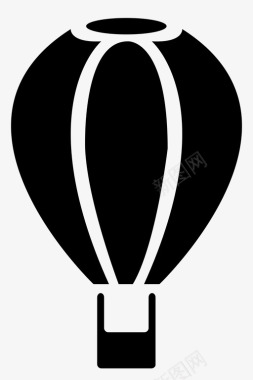 热气球热气球旅游交通图标图标
