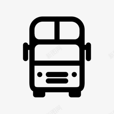 公共交通标识公共汽车汽车图标按小时图标