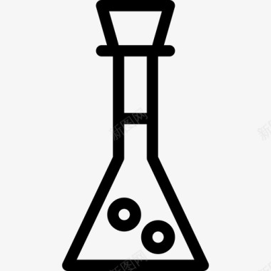 矢量大米插图烧瓶实验室研究实验室图标图标