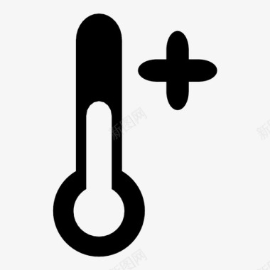 温度测量温度计冷热图标图标