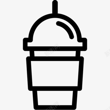 几何形饮料冰沙奶昔图标图标
