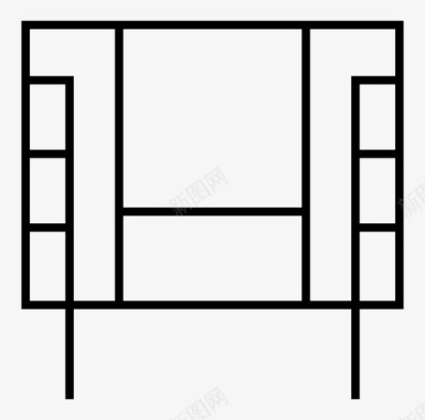 扶手椅极简主义极简家具图标图标