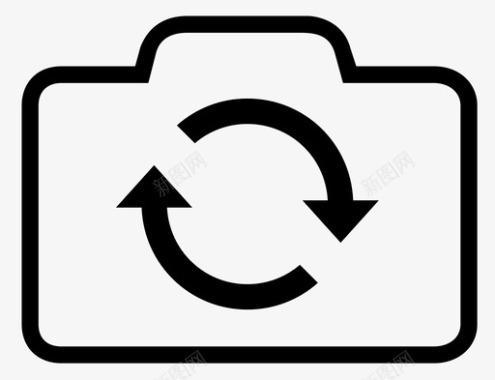 向左旋转旋转照片调整相机图标图标