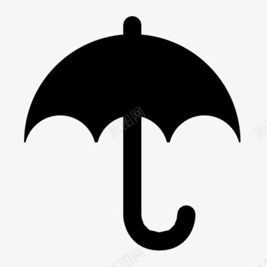 秋季新风尚雨伞防风雨遮阳图标图标