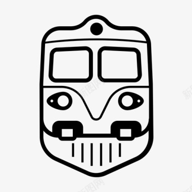 公共交通标识火车车辆旅行图标图标