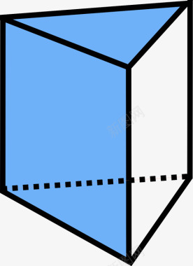 三棱柱三维形状图标图标
