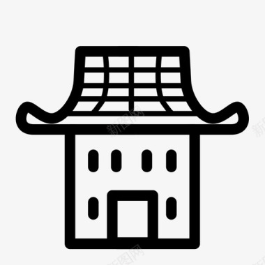 中国铁道建筑房子塔结构图标图标