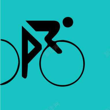 比赛骑自行车锻炼人图标图标