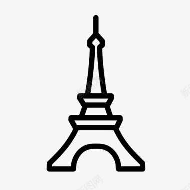 埃菲尔铁塔巴黎浪漫图标图标