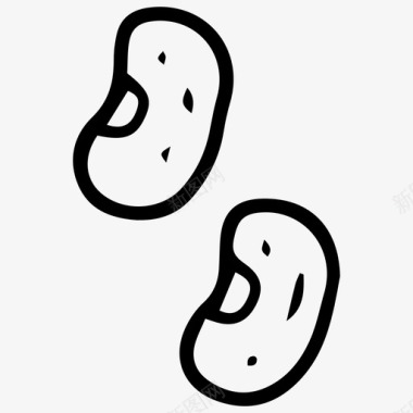 豆类豆类种子图标图标