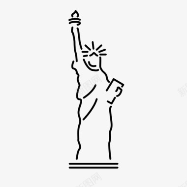 纽约自由女神像纽约纽约市图标图标