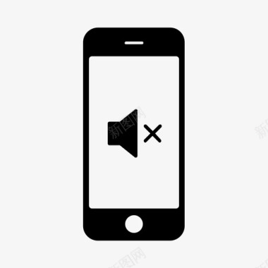iPhone模板静音手机科技智能手机图标图标