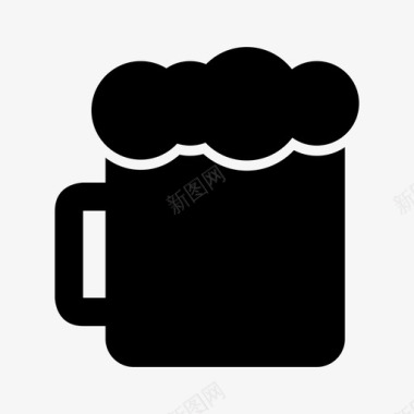 冷饮啤酒品脱马克杯图标图标