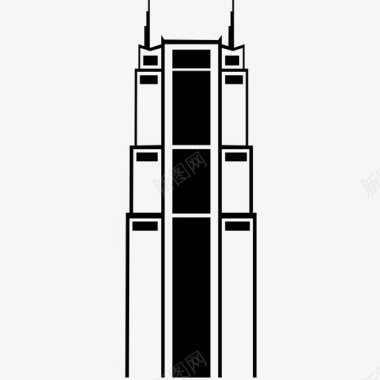 建筑与城市美国电话电报公司大厦芝加哥图标图标