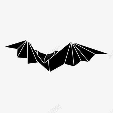 折纸蝙蝠纸纸艺术图标图标