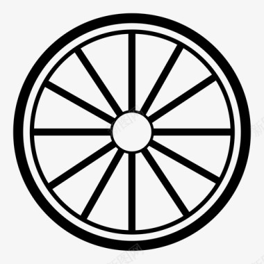 自行车车轮货车轮胎图标图标