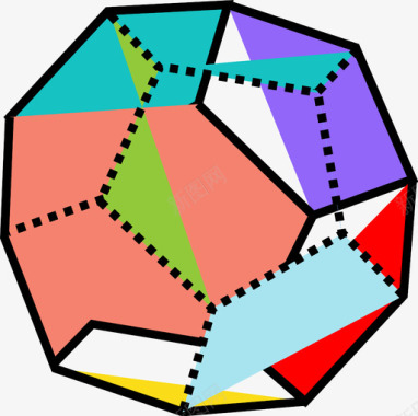 三维十二面体三维三维形状图标图标