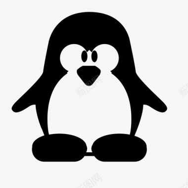 寒冷企鹅雪普通图标图标