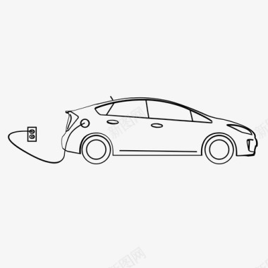 能源图标普锐斯汽车清洁能源图标图标