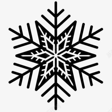 雪花填充图案雪花季节图案图标图标