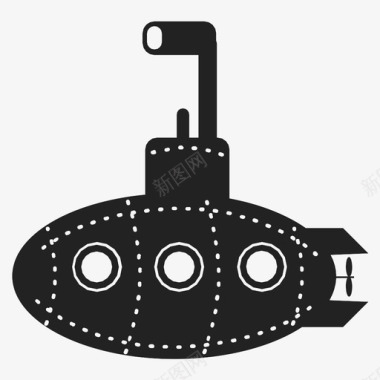 水下旅行潜艇旅行图标图标