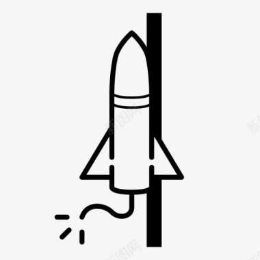 瓶式火箭固体火箭天空火箭图标图标