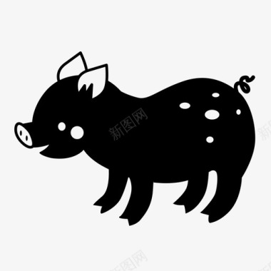 猪小猪农场动物图标图标