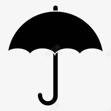 雨伞天气遮阳伞图标图标