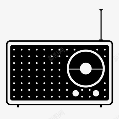 调频收音机调谐器扬声器图标图标