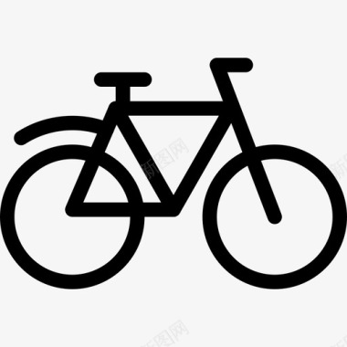 自行车插图线条图标图标