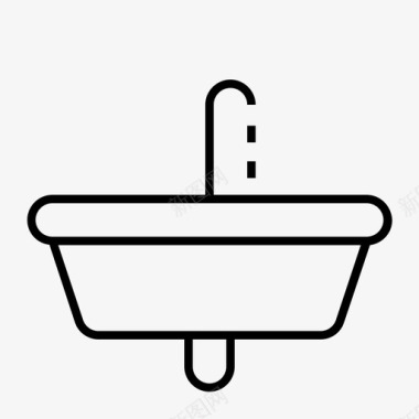 水槽洗脸盆毛巾图标图标