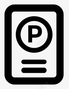 停车标志在此停车停车信息图标图标