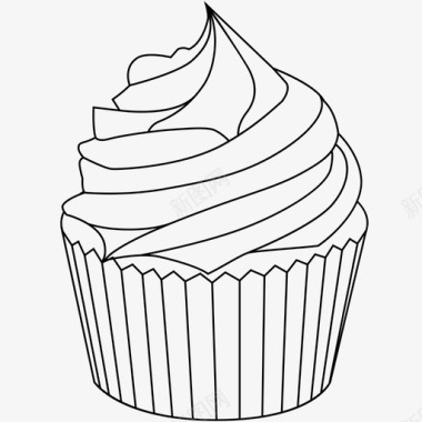 巧克力冰激淋采购产品纸杯蛋糕糖果点心图标图标