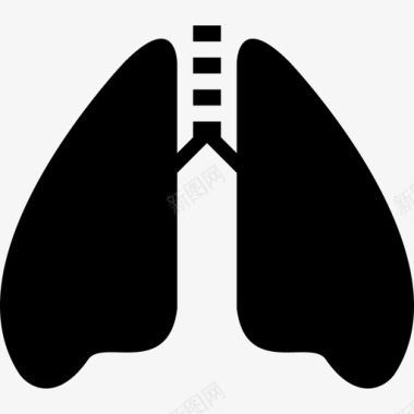 肺有气管的肺医学的身体的部分图标图标