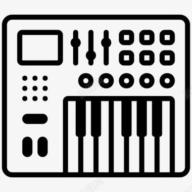 合成器电子音乐均衡器图标图标