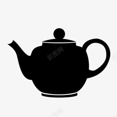 茶壶泡茶早茶图标图标