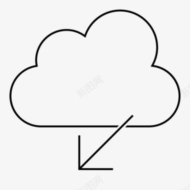 云服务器云互联网云服务图标图标