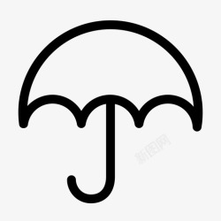 防风雨夹克雨伞防风雨遮阳图标高清图片