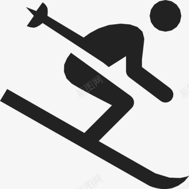 滑雪健身运动图标图标