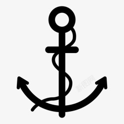 海上漂浮物锚水船图标高清图片