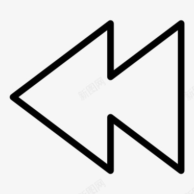向左旋转后退向左向后移动图标图标