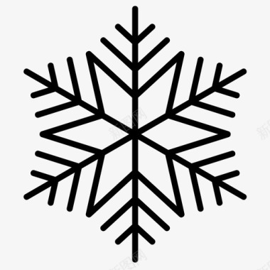 雪花冰晶雪花季节图案图标图标